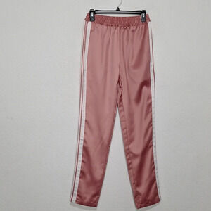 Lovers + Friends Revolve Pink White Y2K Inspired Satin Jogger Track Pant Size XS